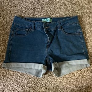 Wax jean shorts